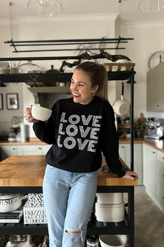 Weekend Shopping Extravaganza Black Love Sweatshirt