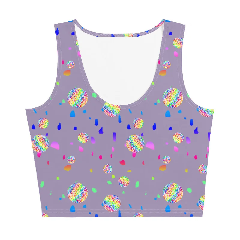 Low Cost Party Bubbles Crop Top