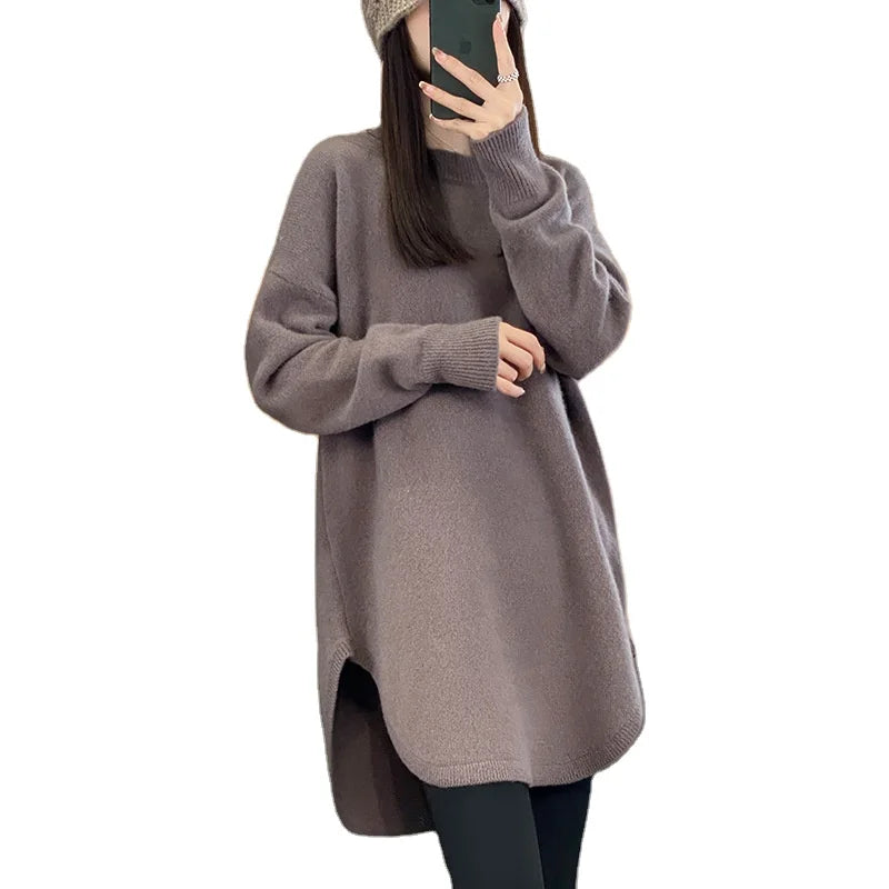 Mega Sale 2024 spring new arrivals best-selling women's high-quality crew-neck solid color long-sleeved pullover long sweater Mega Sale 2024 spring new arrivals best-selling women's high-quality crew-neck solid color long-sleeved pullover long sweater