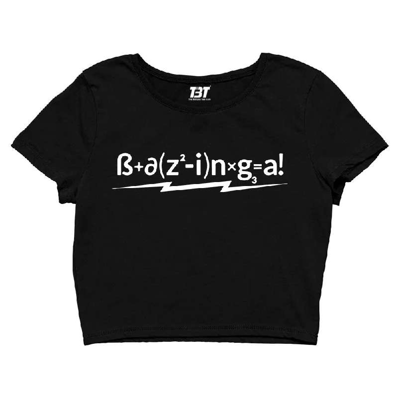 Mega Sale The Big Bang Theory Crop Top - Bazinga Equation