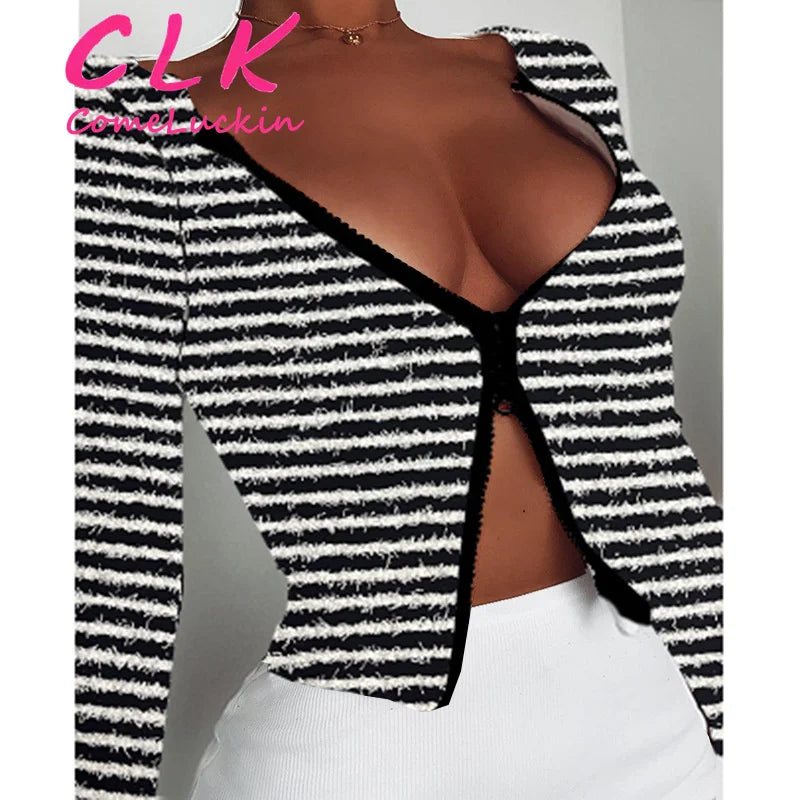 Big Savings 2023 Wholesale Women Custom Logo Print Shirt Stripped two-way zipper Tops zebra design long sleeves Y2K shirt