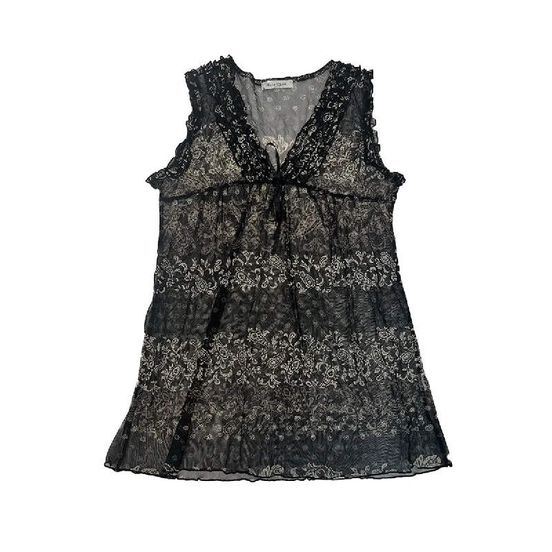 Exclusive Offers Pattern V-neck Mesh Vest
