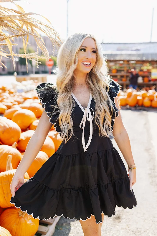 Weekend Specials to Enjoy High Standards Dress - Black