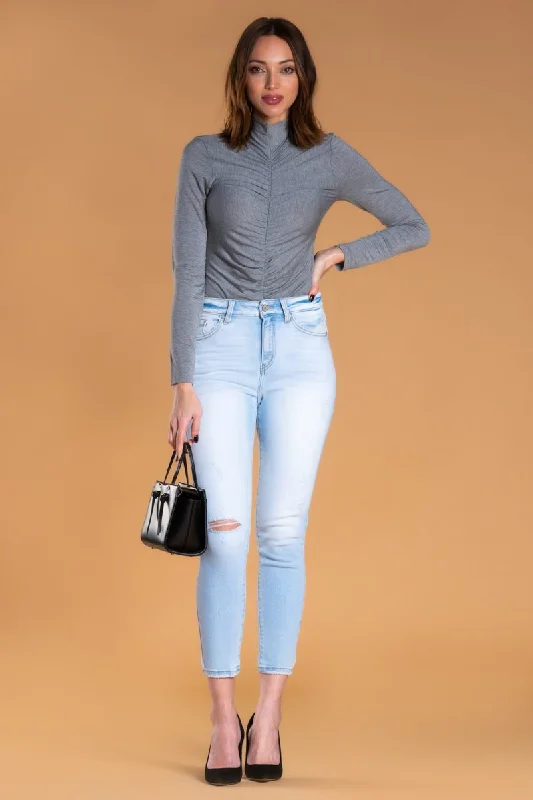 TIME-Limited Offer Brigitte Brianna Ruched Turtleneck