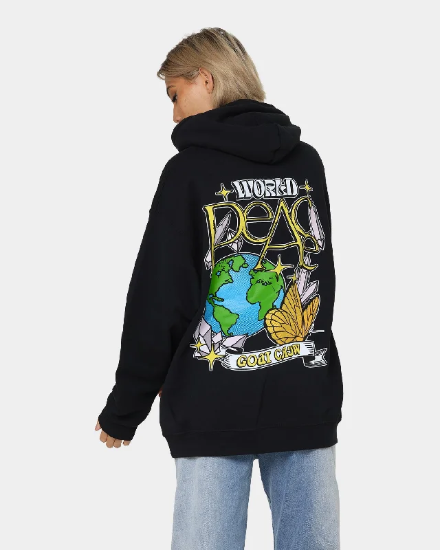 Price Reduction Goat Crew World Peace Hoodie Black