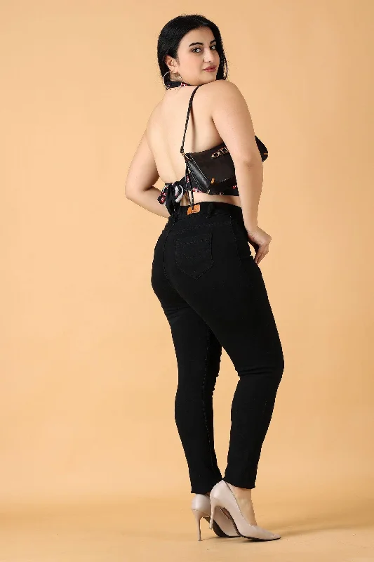 Lowest Prices Black & Red Floral Printed Backless Tie Top