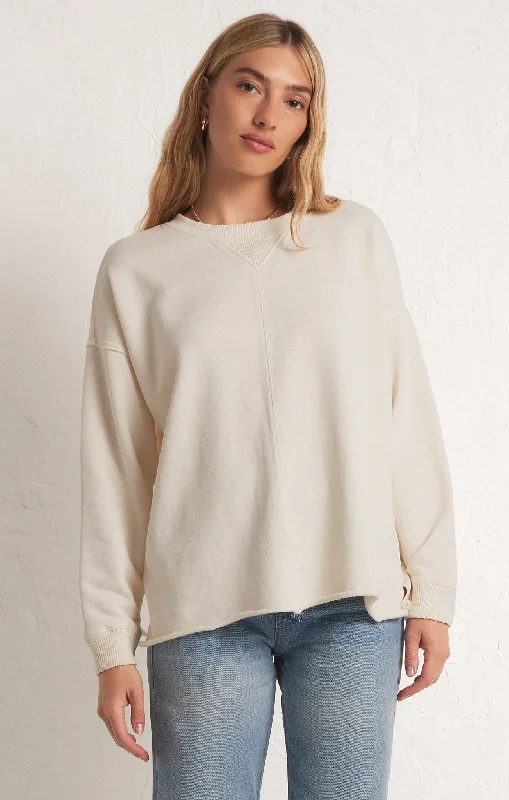 New Deal Z Supply Hermosa Sweatshirt - SANDSTONE