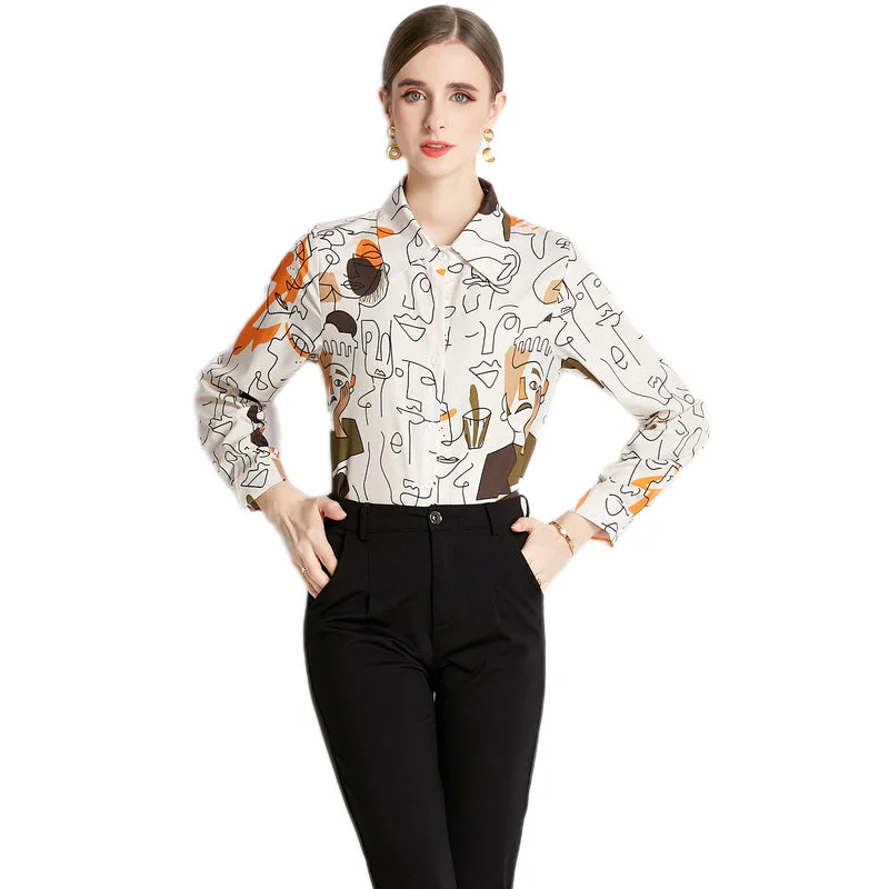 Massive Savings New Print Long Sleeve Shirt XC3307032