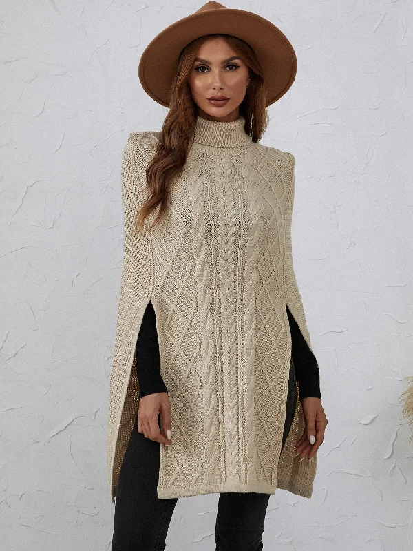 Weekend Discounts to Enjoy Casual Plain Sleeveless High Neck Long Women Sweater