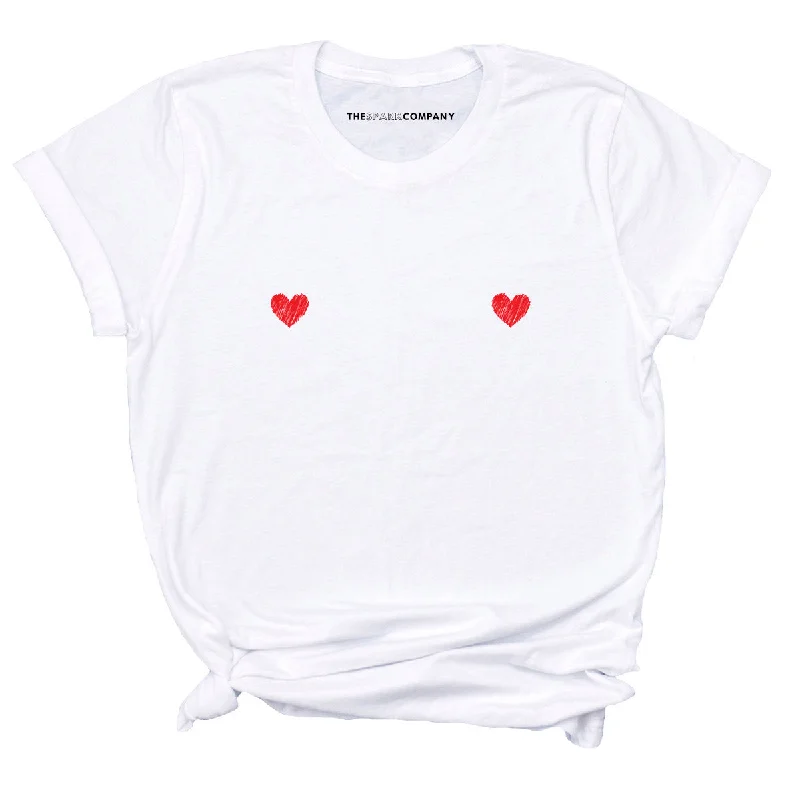 Closeout Sale Heart Nipple Feminist T-Shirt