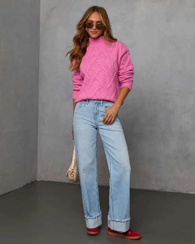 Act Now Joan Cable Knit Sweater