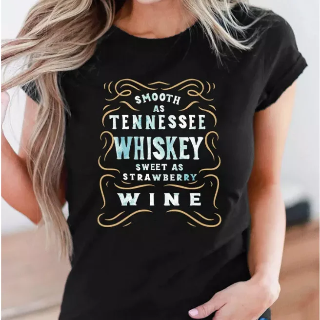 Weekend Bargains to Indulge In 2022 New Design Smooth As Tennessee Whiskey Sweet As Strawberry Wine Design Women T Shirt Weekend Bargains to Indulge In 2022 New Design Smooth As Tennessee Whiskey Sweet As Strawberry Wine Design Women T Shirt