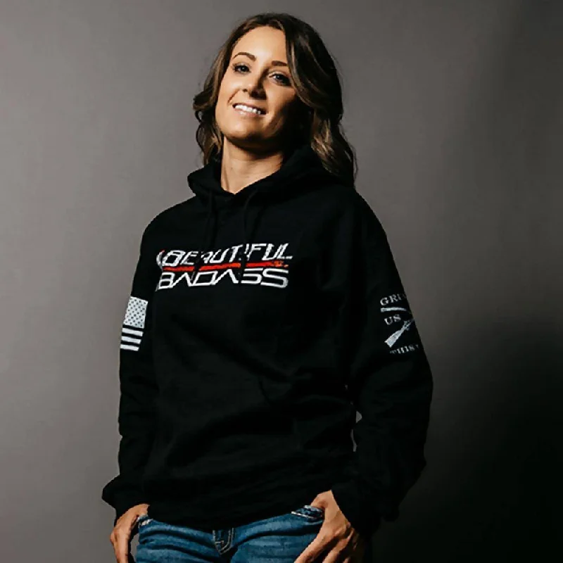 Deep Discounts Women's Beautiful Badass Hoodie 2.0 - Black