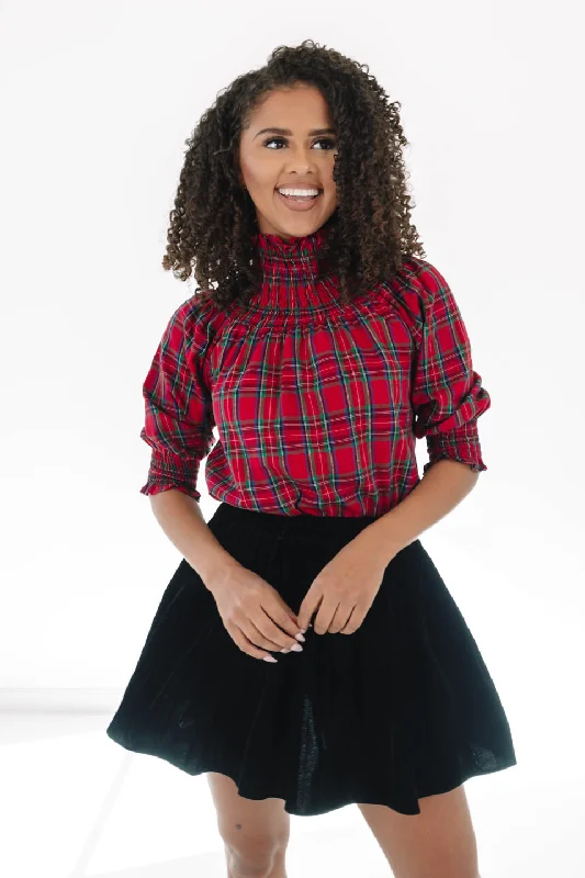 Big Savings Rocking Around Top - Red Plaid