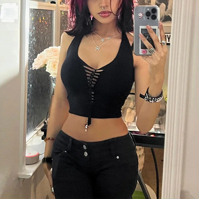 Final Sale Halter Neck Strap Halter Slim Suspenders Crop Tops Wholesale Women'S Tops Final Sale Halter Neck Strap Halter Slim Suspenders Crop Tops Wholesale Women'S Tops
