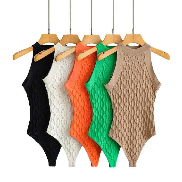 Last Chance High Quality Girls Jumpsuit Solid Women Body Suit Women One Size Fit All Y2K Cute Knitting Rompers & Jumpsuits For Women