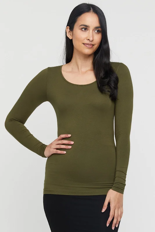 Weekend Savings Extravaganza L/S Layering Top - Dark Olive