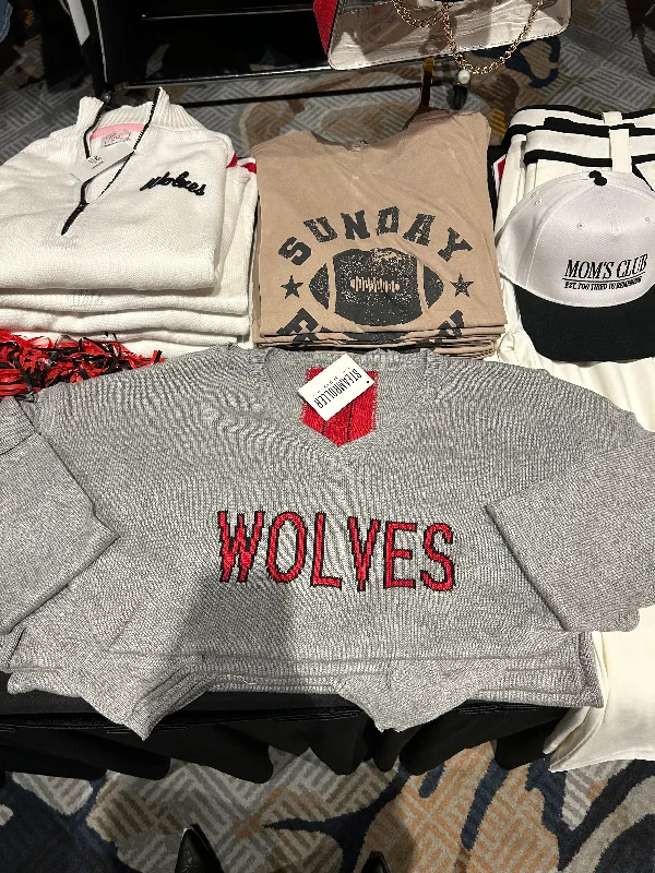 Limited Supply RED WOLVES SWEATER
