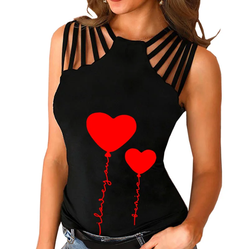 Shop and Save Dropshipping Rose love Heart Valentine's Fashion Funny Custom logo Tshirt Tops sexy Sleeve Cute Off Shoulder shirts for women