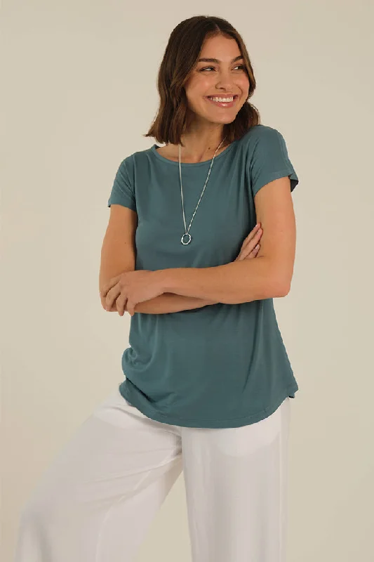 Today Only Pia Bamboo Tee - Silver Pine
