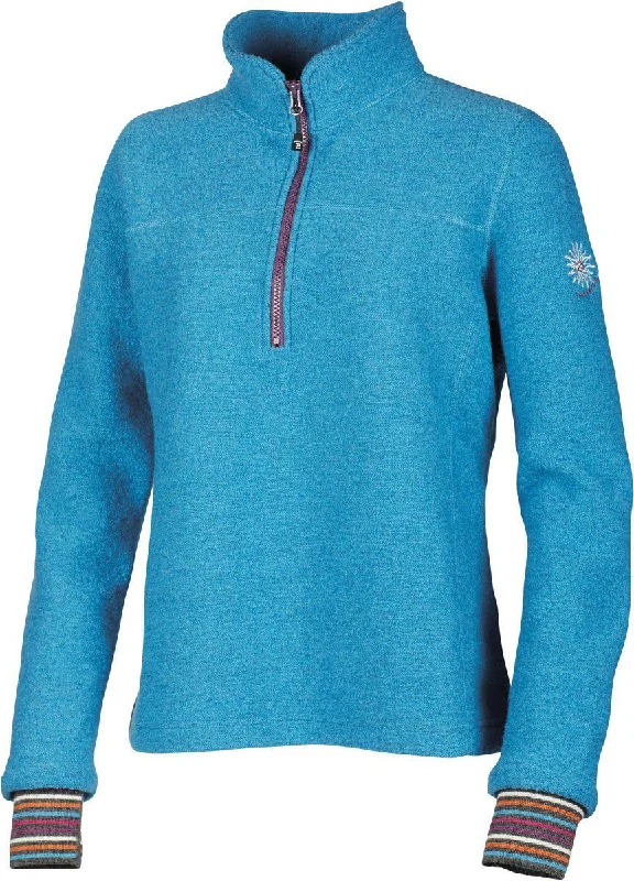 Best Bargains DINA HALF ZIP, 100% WOLLE  — TURQUOISE