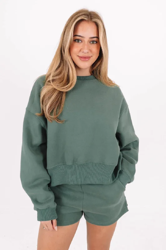 Hot Deal Cool And Casual Sweatshirt - Pine