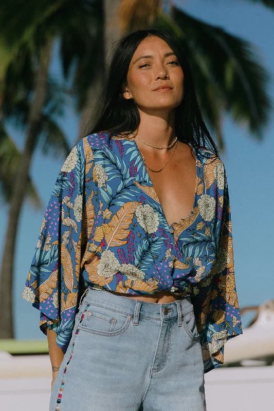Limited Time FRONT-TIE KIMONO TOP-Morocco