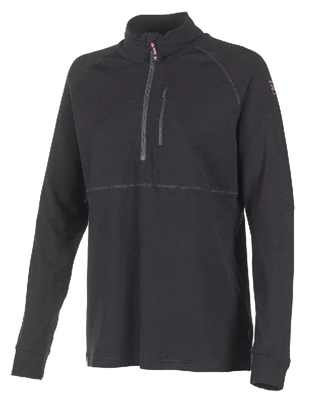 Great Deals UNDERWOOL PIPER HALF ZIP  — BLACK