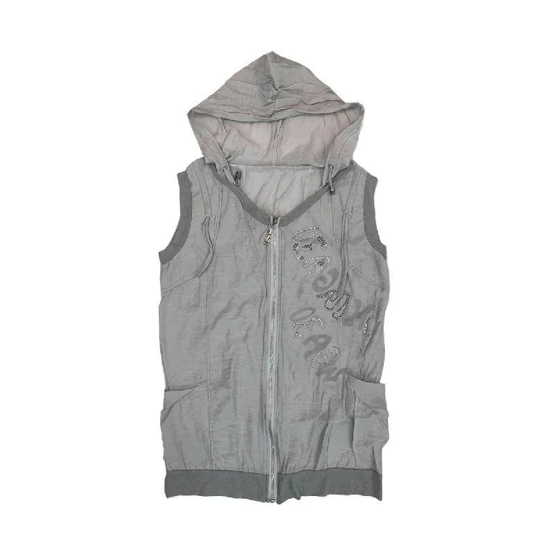 Weekend Discounts to Indulge In 00s Beaded Zipper Hoodies Vest