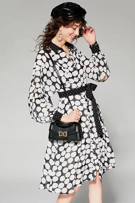 Weekend Specials to Grab Mixed Dot Print Dress