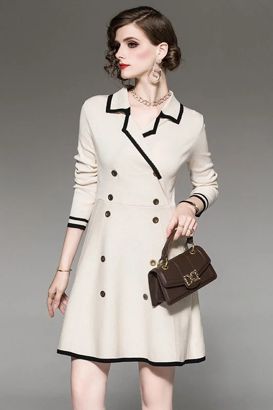 Weekend Deals to Make You Happy Collared Knit Midi Dress
