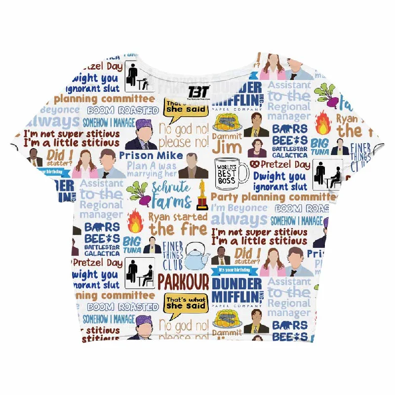 Best Seller The Office AOP Crop Top