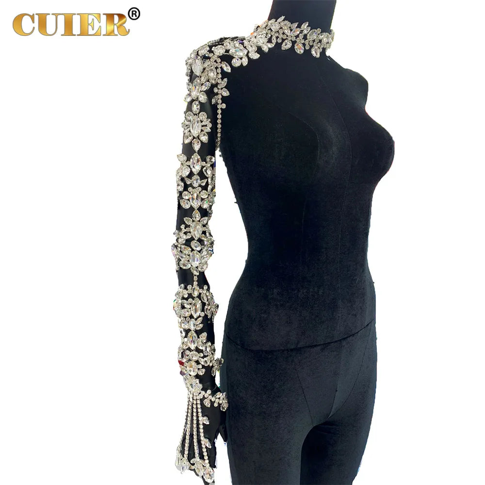 Discount Deals CuiEr Sexy Choker Women Arm Chain Jewelry Ring Set With Bracelet Bangle Shoulder  Jewelry Fashion Stage Accessories Body