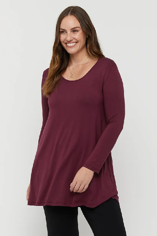 Massive Deals Leanne Tunic - Burgundy