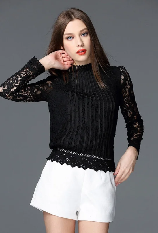 Weekend Deals That Wow Long Sleeve Lace Top