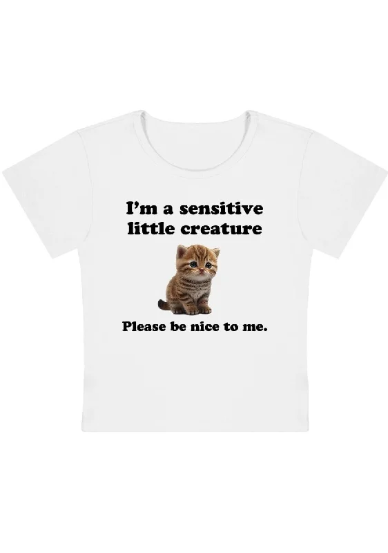 Special Buy Sensitive Little Creature Y2k Baby Tee