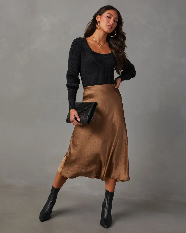 Loyalty Reward Keller Balloon Sleeve Ribbed Sweater