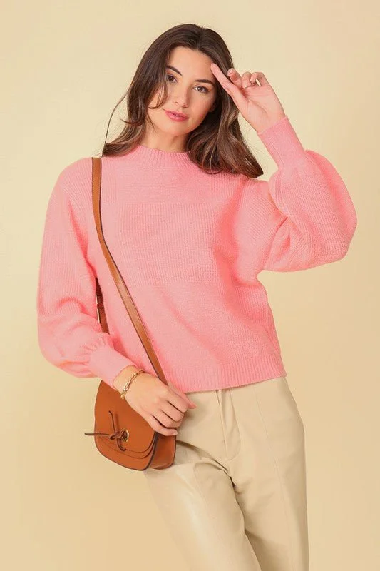 Today Only Pink Balloon Sleeve Sweater