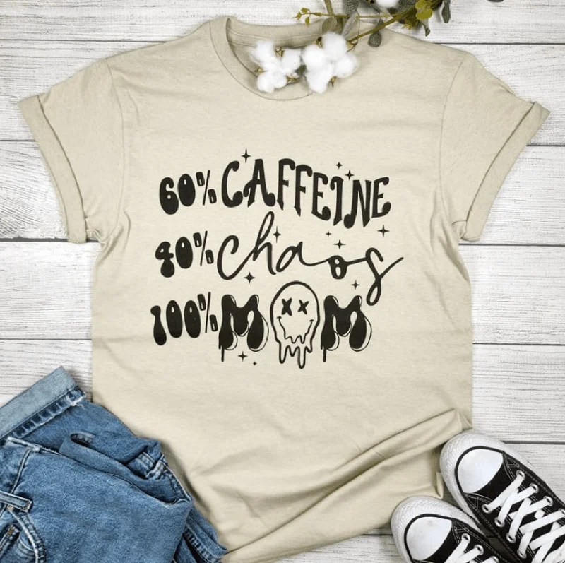 Amazing Deals 60% Caffiene 40% Chaos Graphic T-shirt