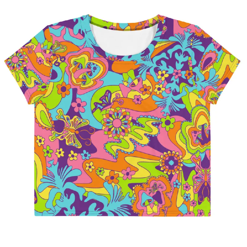 Big Savings Groovy Shrooms Crop Tee