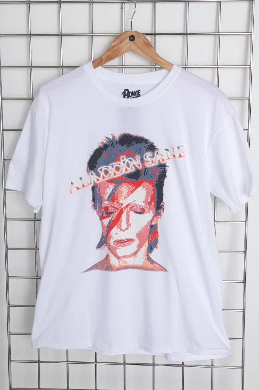 Season Finale Sale Daisy Street Licensed Relaxed T-Shirt With Bowie Aladdin Sane Print