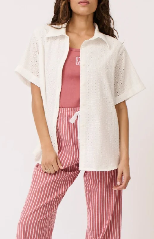 Super Bargain TULLY SHIRT - White Broderie