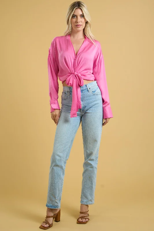 Early Access Tie Front Crop Top