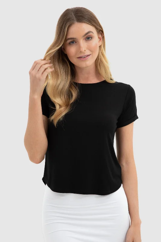 Sneak Peek Sale Shorter Bamboo Tee - Black