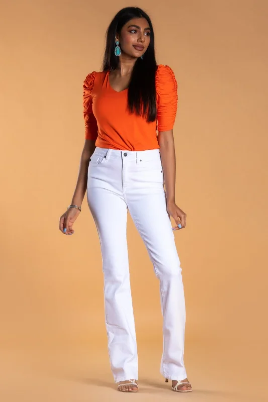 Time-Limited Offer Brigitte Brianna Ruched Sleeve Top
