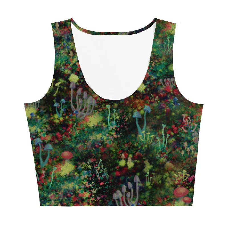 Amazing Value Midnight Mushrooms Crop Top