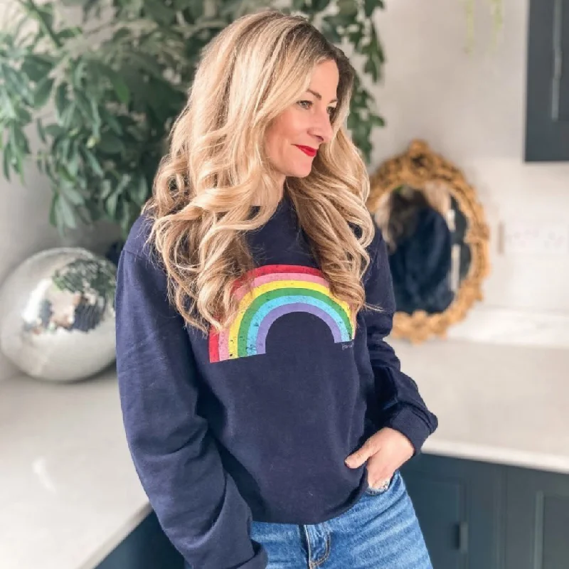 Massive Savings Navy Rainbow Sweatshirt
