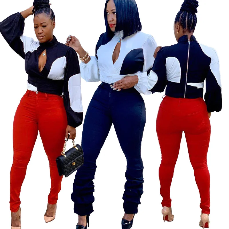 Shop the Weekend Away Chiffon Tops For Women Office Trendy Patchwork Zipper Back Shirts Blouses For Ladies Bandage Fashion Sexy Western Top Shop the Weekend Away Chiffon Tops For Women Office Trendy Patchwork Zipper Back Shirts Blouses For Ladies Bandage Fashion Sexy Western Top