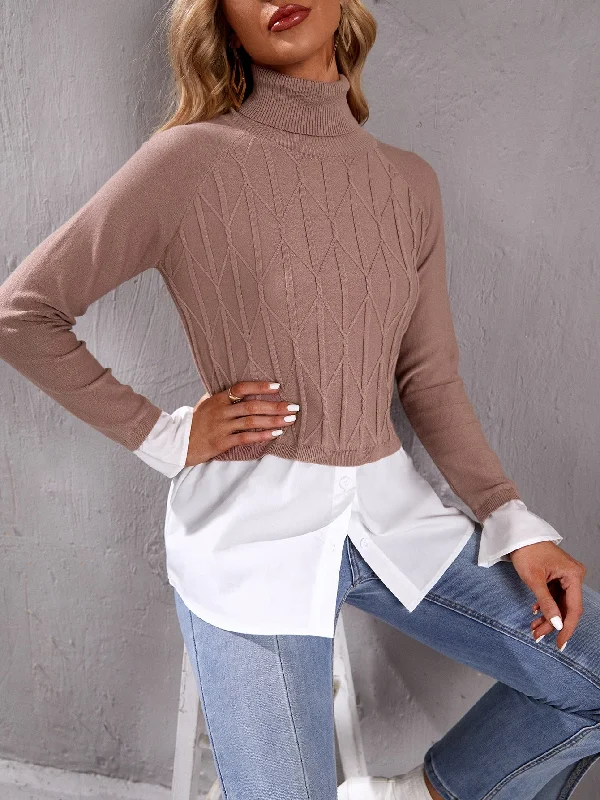 Weekend Discounts to Celebrate Casual Plain Long Sleeve High Neck Regular Women Sweater Weekend Discounts to Celebrate Casual Plain Long Sleeve High Neck Regular Women Sweater