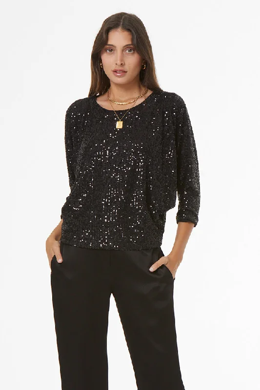 Shop and Save Glimmer Top // Black